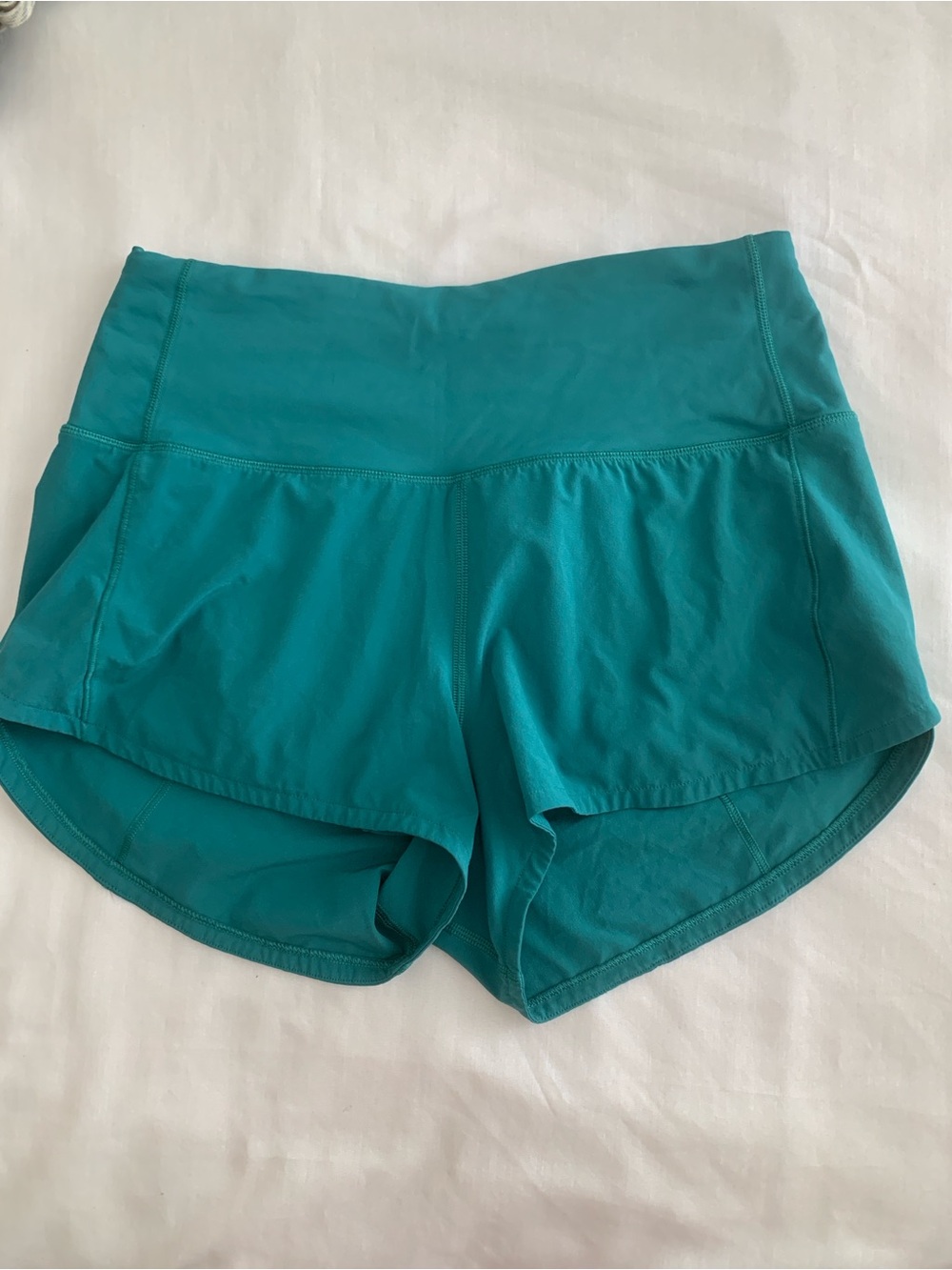 EUC Lululemon Teal Athletic Running Shorts  Approx. XS / Size Dot Missing